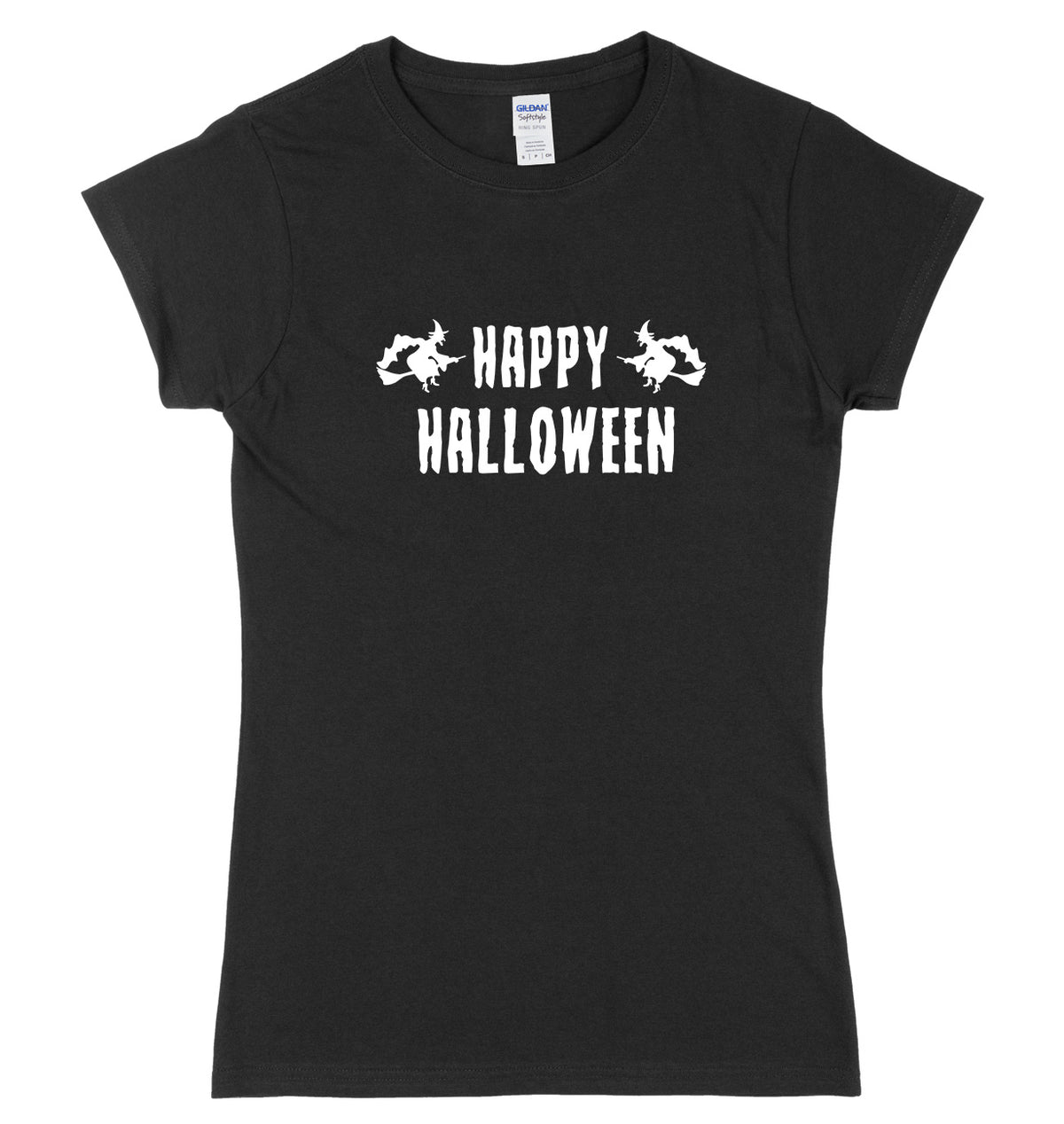 Happy Halloween Womens Ladies Slim Fit Halloween T-Shirt