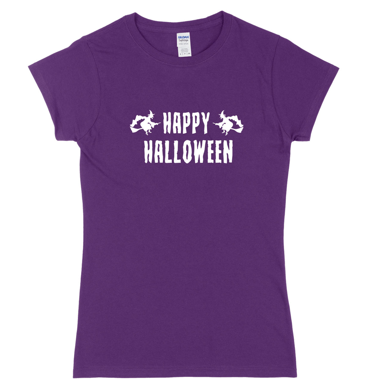 Happy Halloween Womens Ladies Slim Fit Halloween T-Shirt
