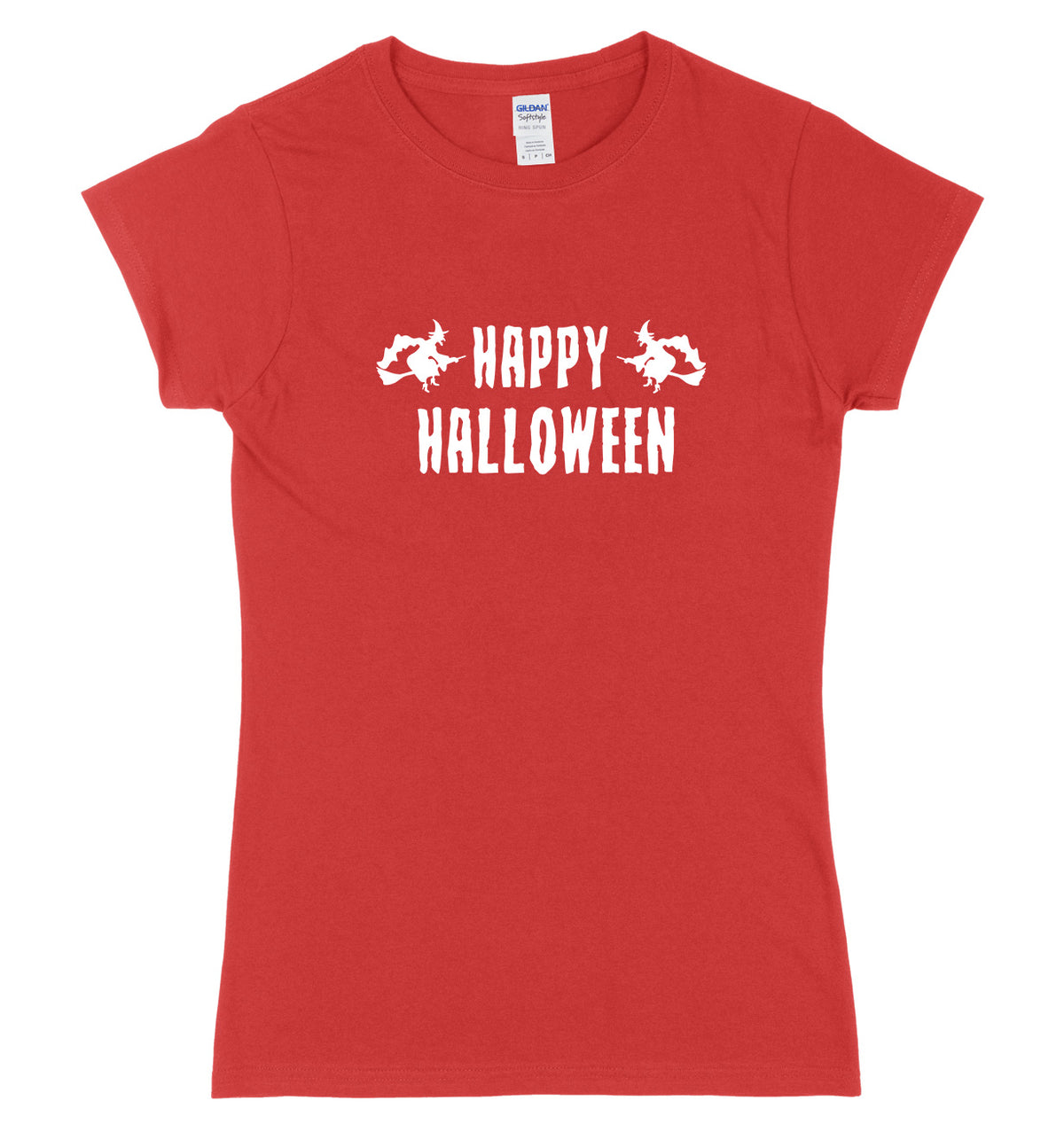 Happy Halloween Womens Ladies Slim Fit Halloween T-Shirt