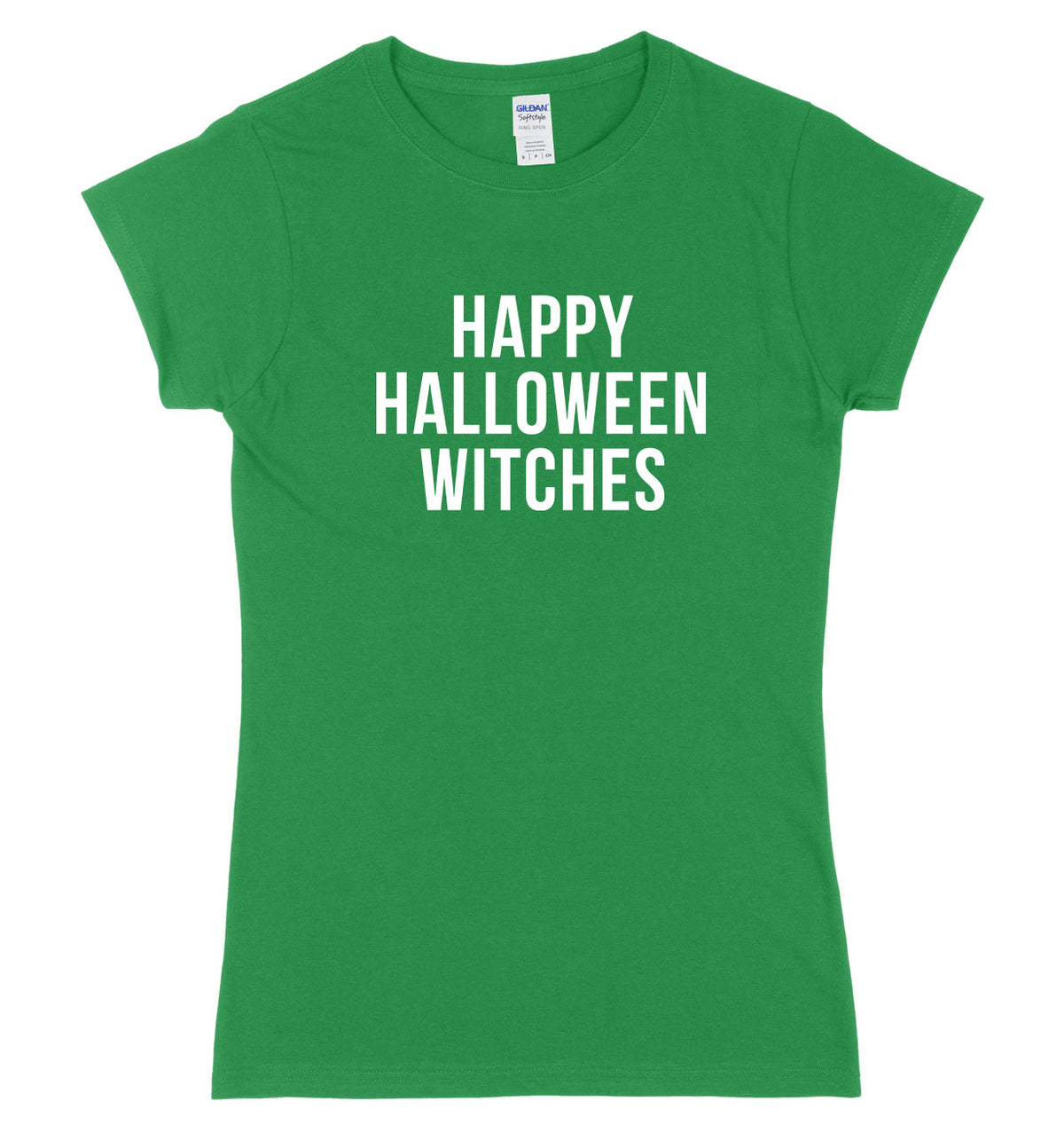 Happy Halloween Witches Womens Ladies Slim Fit Halloween T-Shirt