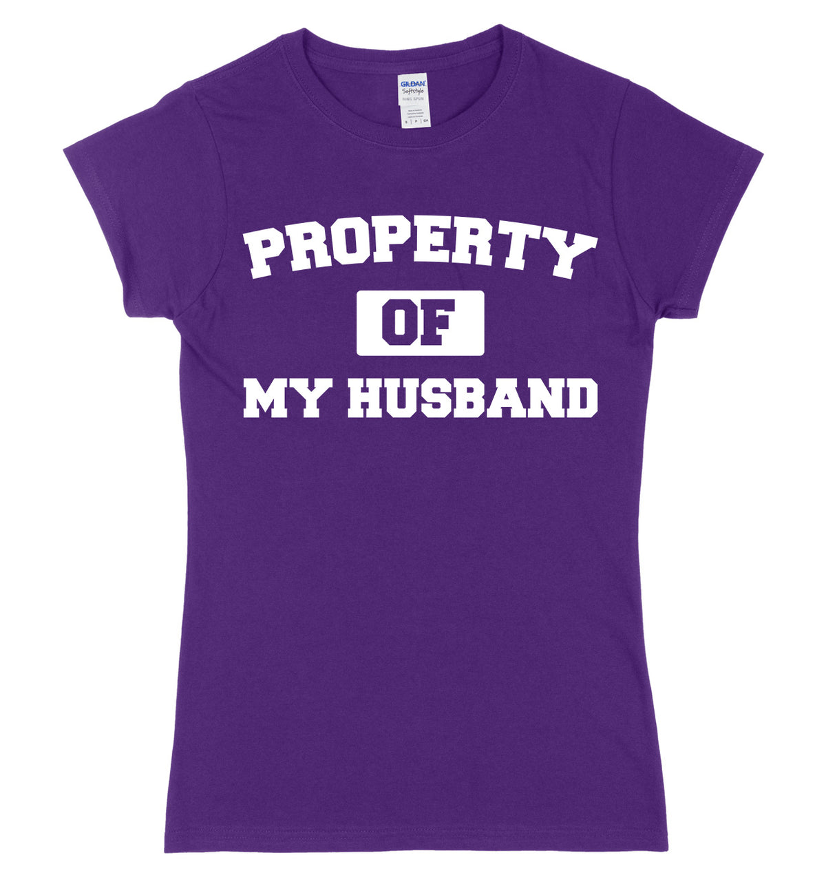 Property Of My Husband Womens Ladies Slim Fit T-Shirt