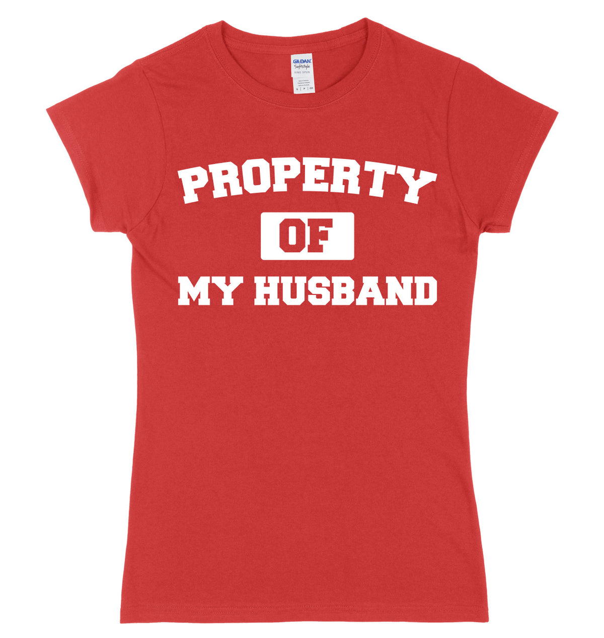 Property Of My Husband Womens Ladies Slim Fit T-Shirt