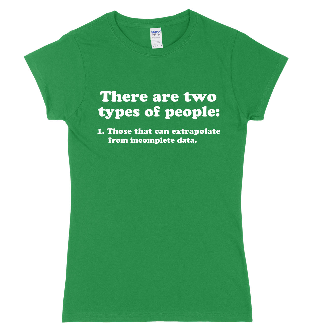 There Are Two Types Of People: 1.Those That Can Extrapolate From Incomplete Data Womens Slim Fit T-Shirt