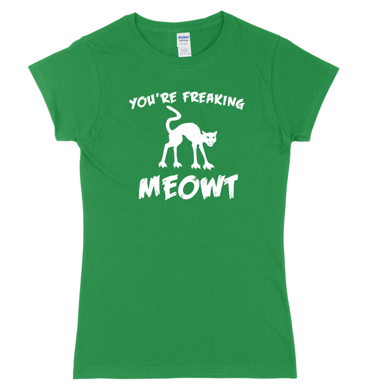 You&#39;re Freaking Meowt Womens Ladies Slim Fit Halloween T-Shirt
