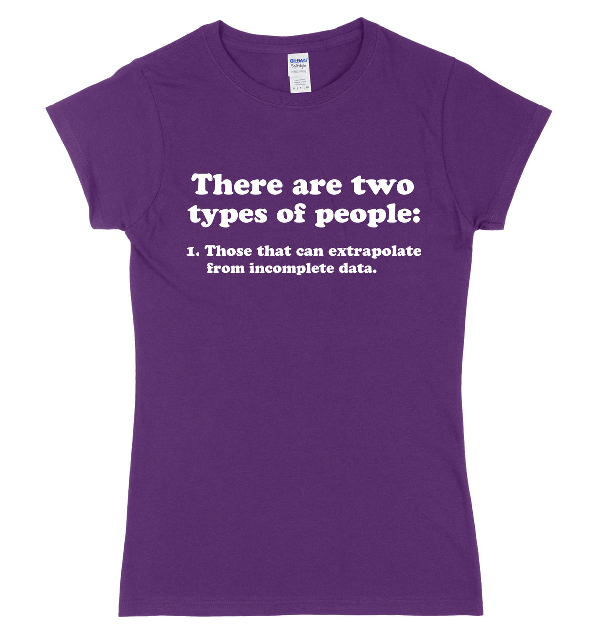 There Are Two Types Of People: 1.Those That Can Extrapolate From Incomplete Data Womens Slim Fit T-Shirt