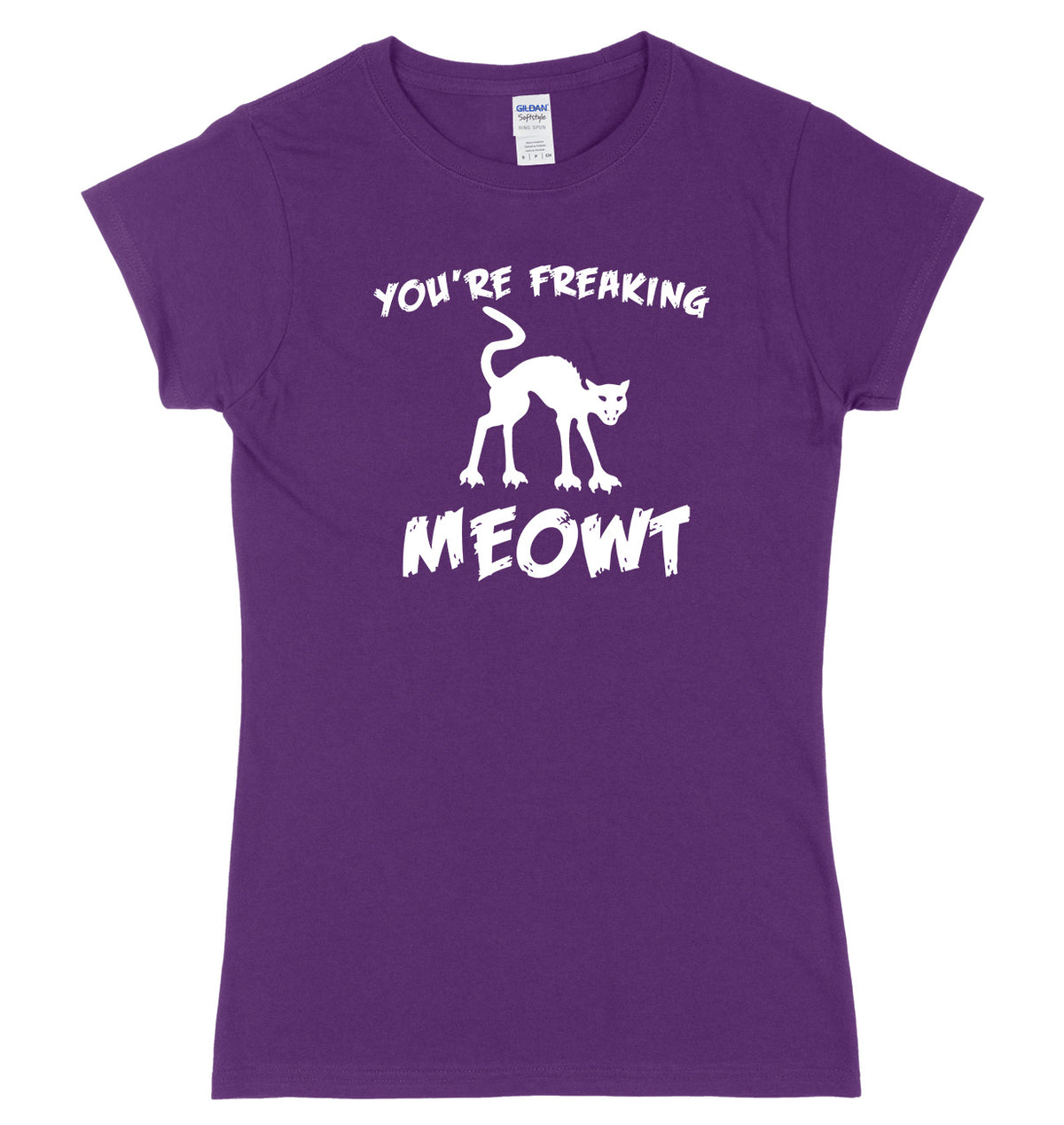 You&#39;re Freaking Meowt Womens Ladies Slim Fit Halloween T-Shirt