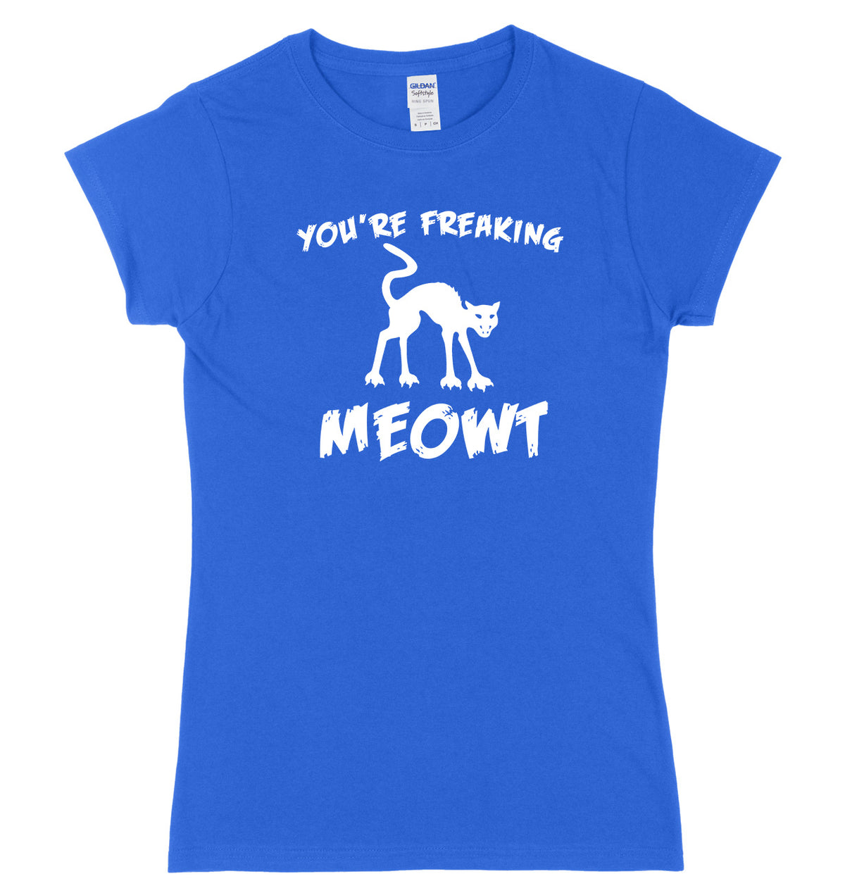 You&#39;re Freaking Meowt Womens Ladies Slim Fit Halloween T-Shirt
