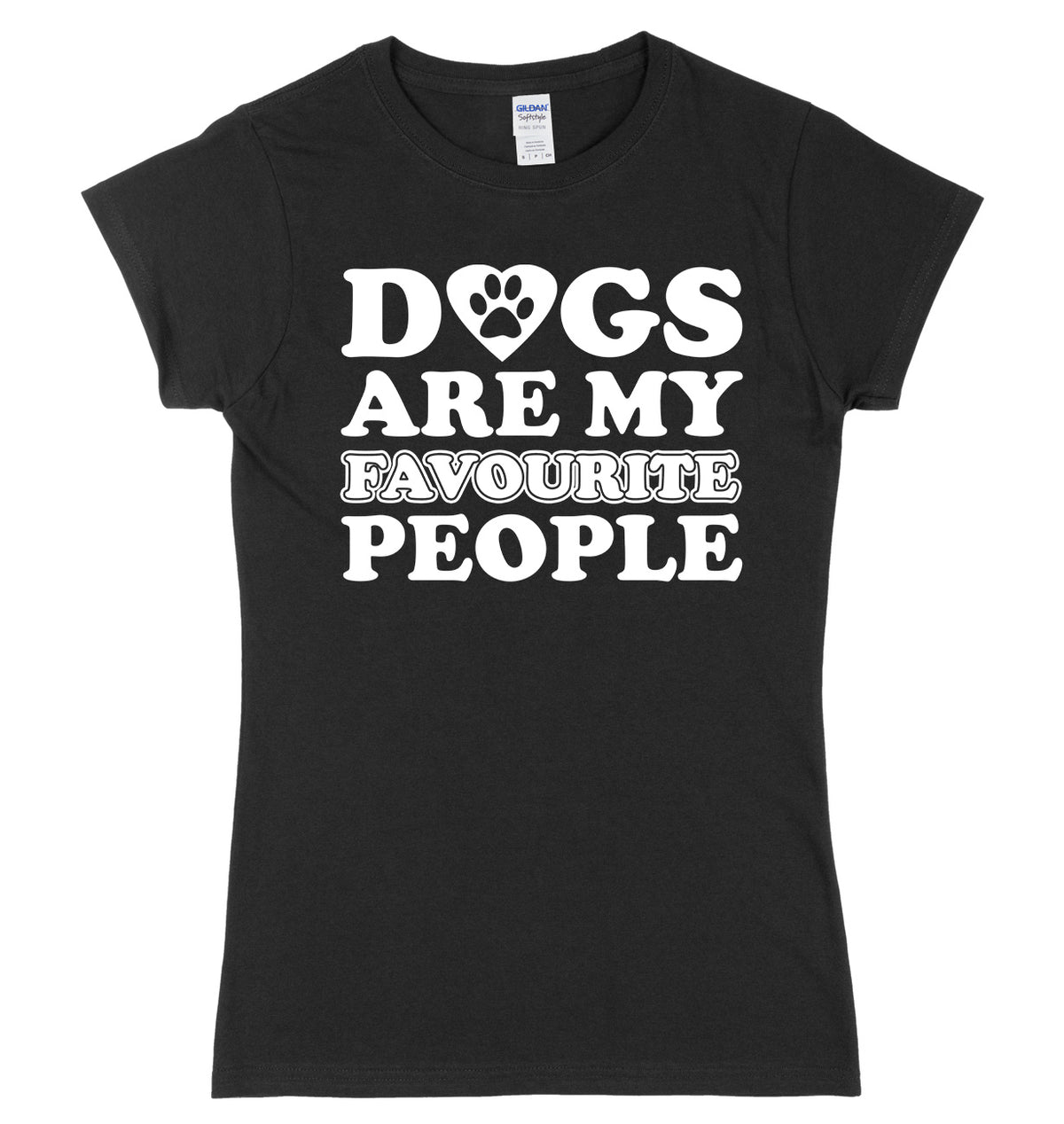 Dogs Are My Favourite People Womens Slim Fit T-Shirt