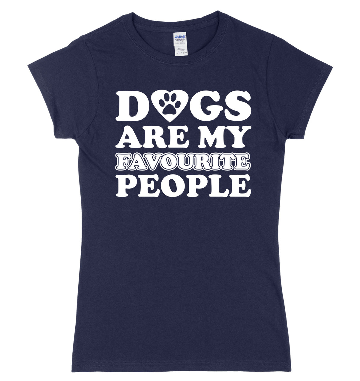 Dogs Are My Favourite People Womens Slim Fit T-Shirt