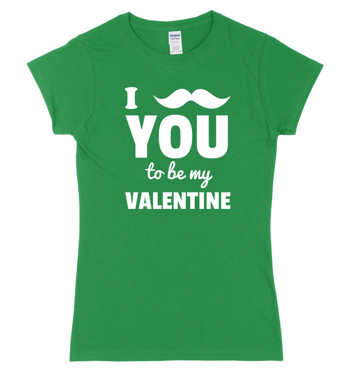 I Moustache You To Be My Valentine Womens Ladies Slim Fit T-Shirt