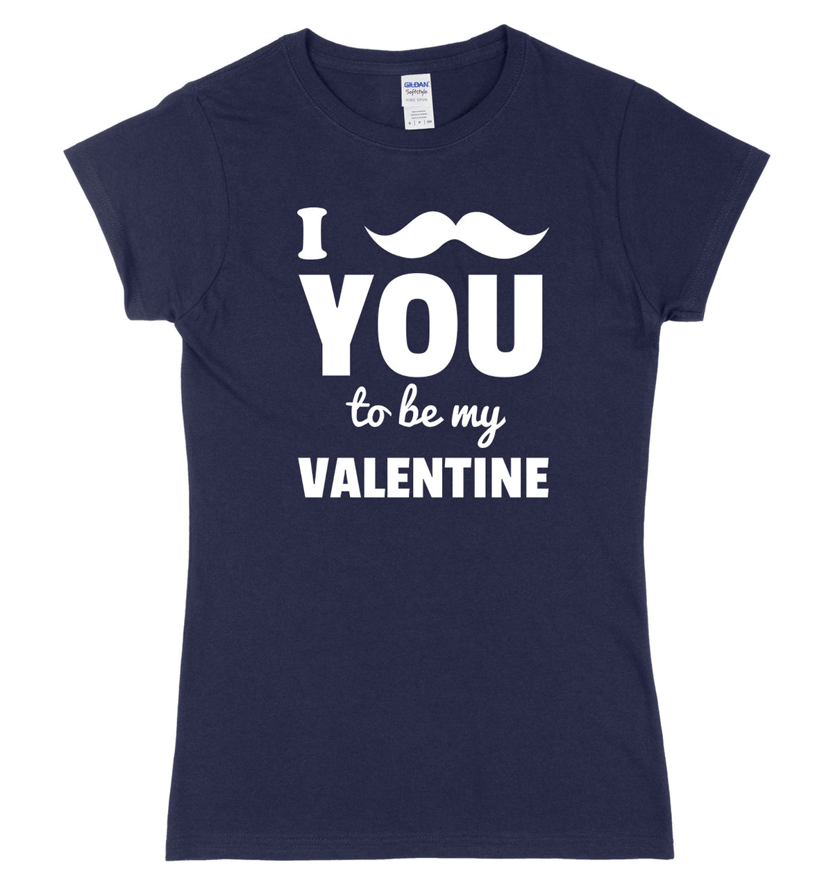 I Moustache You To Be My Valentine Womens Ladies Slim Fit T-Shirt