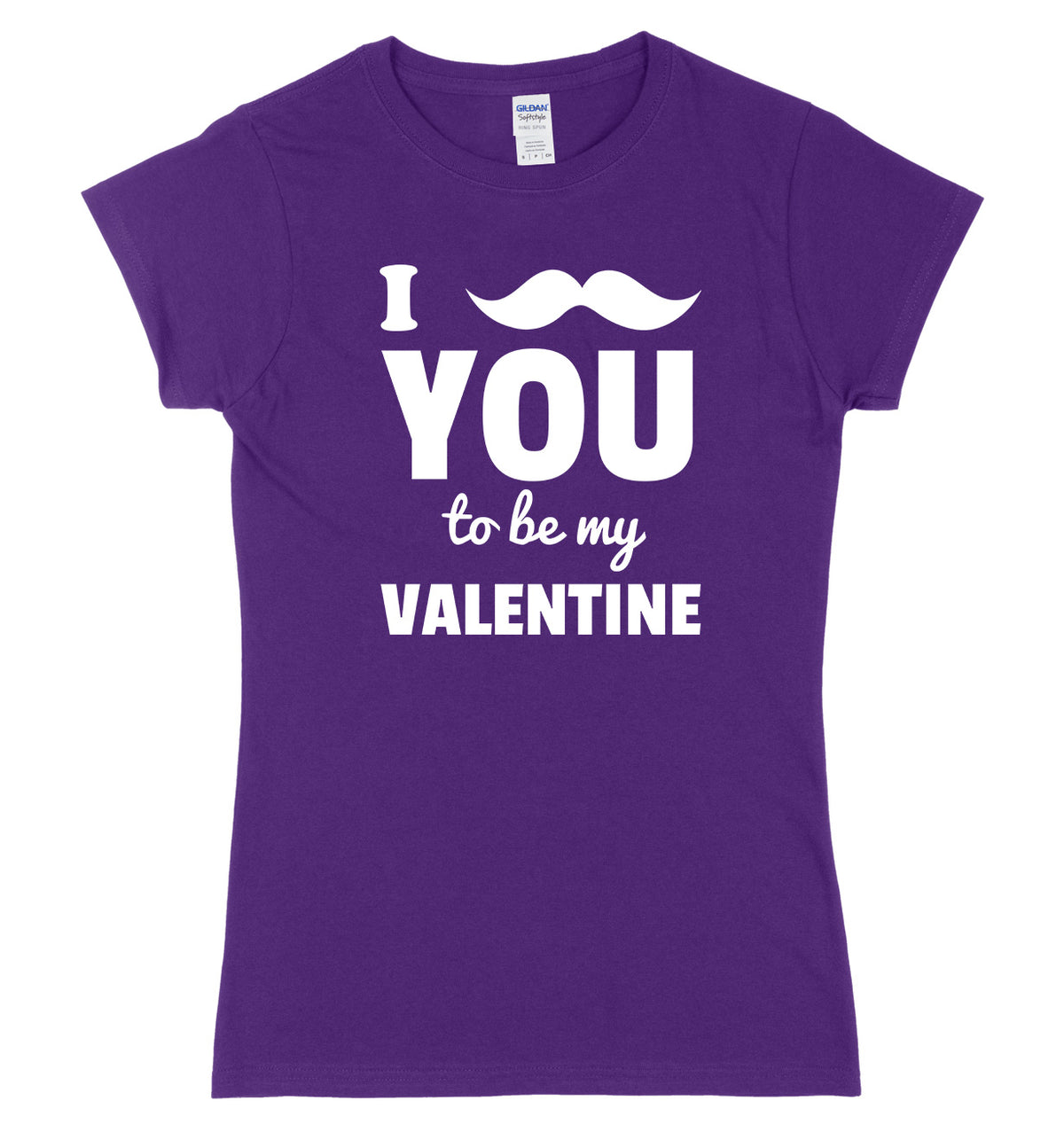 I Moustache You To Be My Valentine Womens Ladies Slim Fit T-Shirt