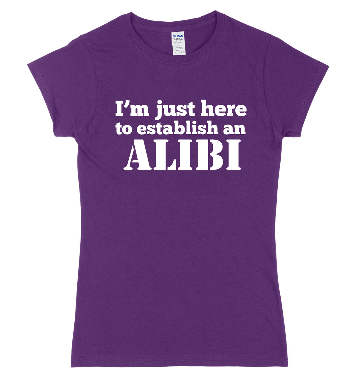 I&#39;m Just Here To Establish An ALIBI Womens Slim Fit T-Shirt