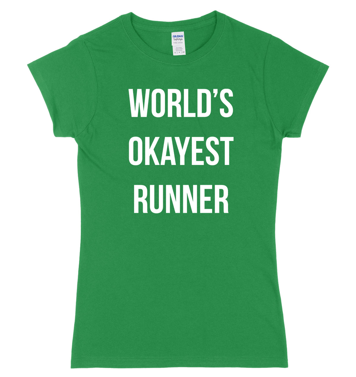 World&#39;s Okayest Runner Womens Ladies Slim Fit T-Shirt