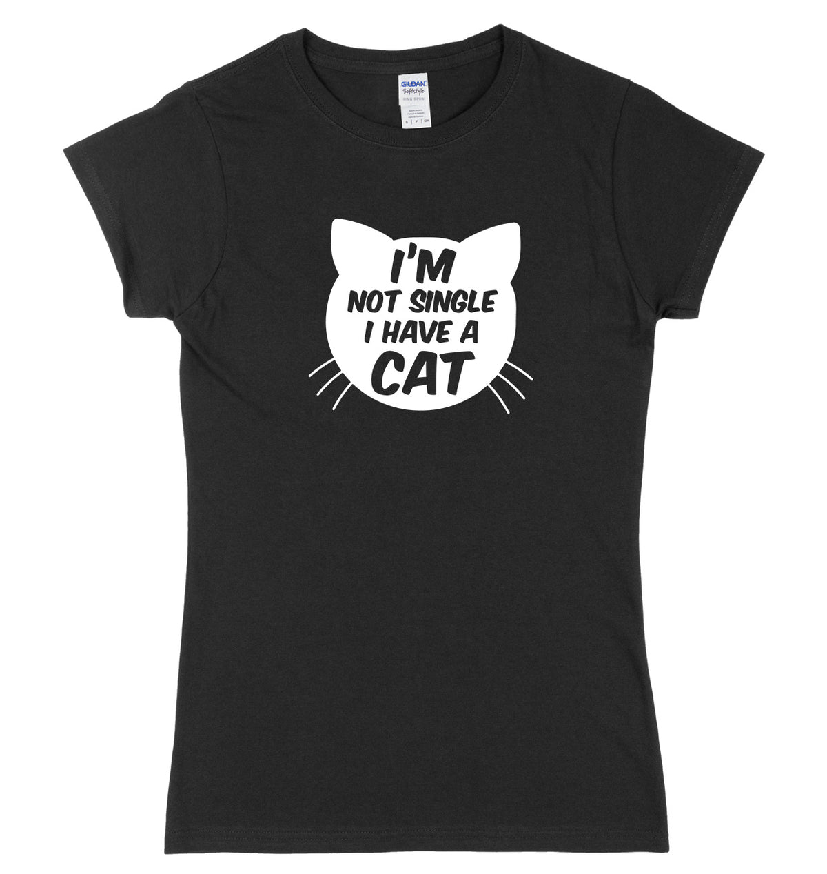 I&#39;m Not Single I Have A Cat Womens Ladies Slim Fit T-Shirt