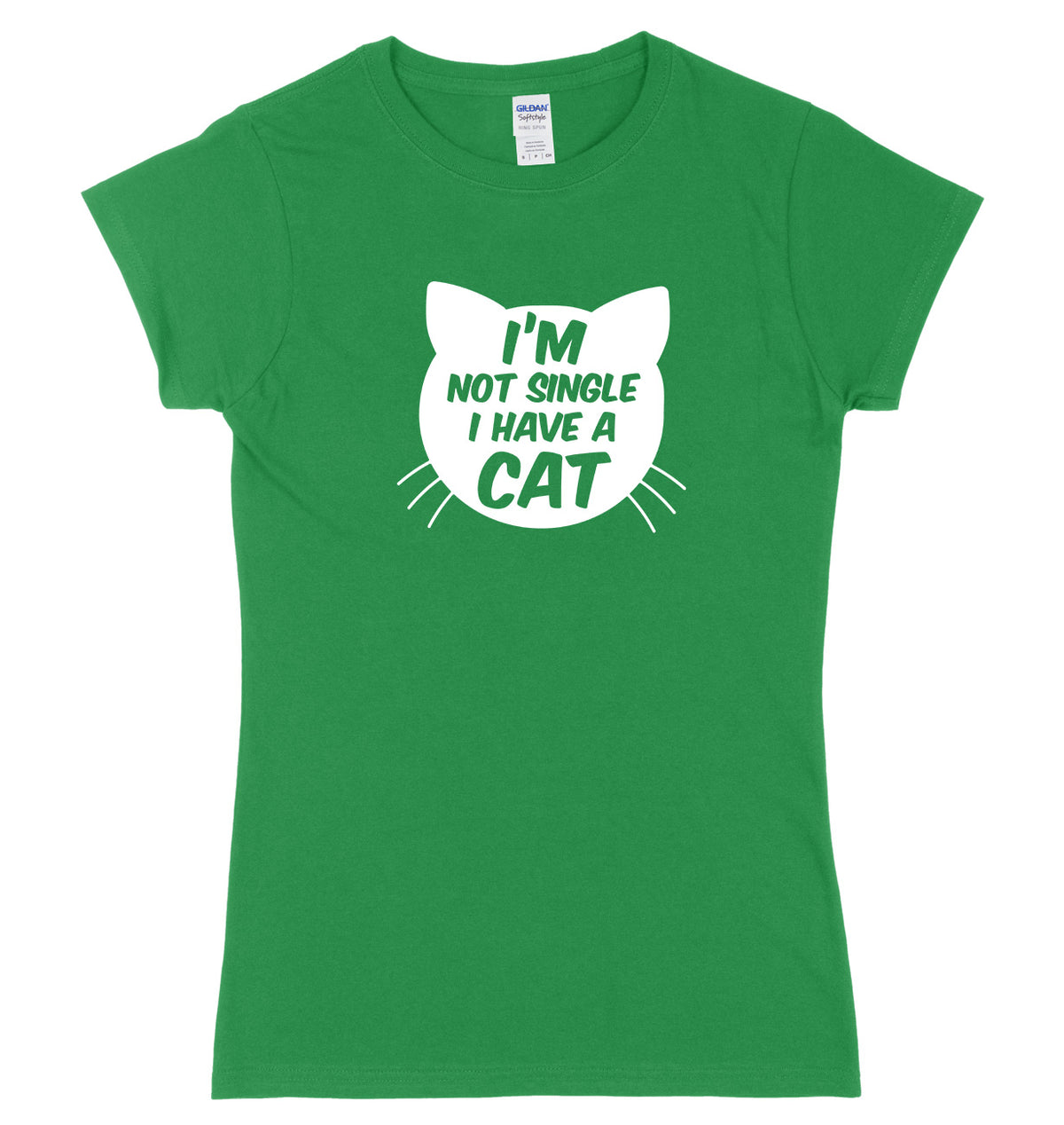 I&#39;m Not Single I Have A Cat Womens Ladies Slim Fit T-Shirt