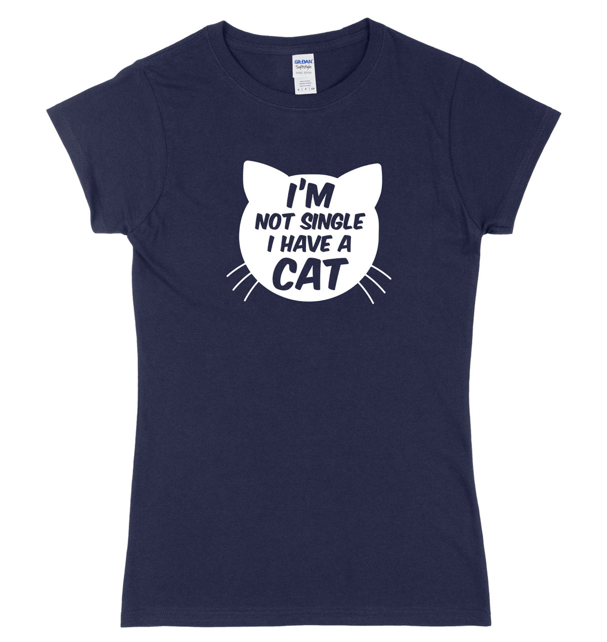 I&#39;m Not Single I Have A Cat Womens Ladies Slim Fit T-Shirt