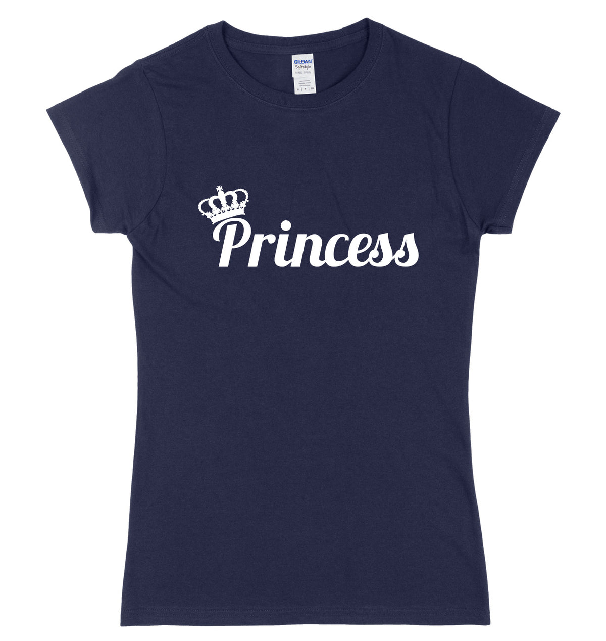 Princess And Crown Womens Ladies Slim Fit T-Shirt