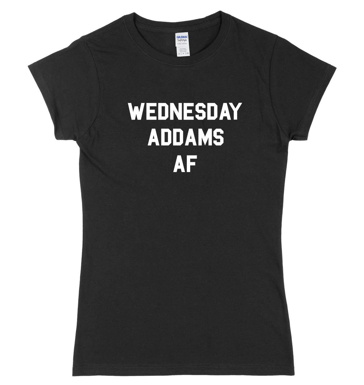 Wednesday Addams AF Womens Ladies Slim Fit Halloween T-Shirt