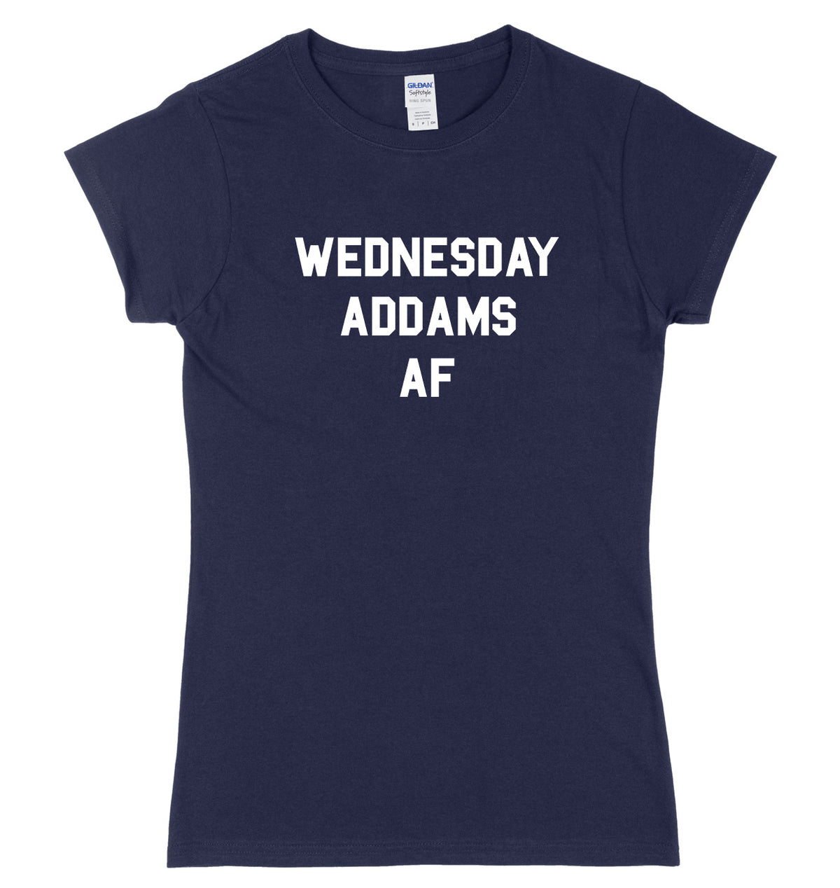 Wednesday Addams AF Womens Ladies Slim Fit Halloween T-Shirt