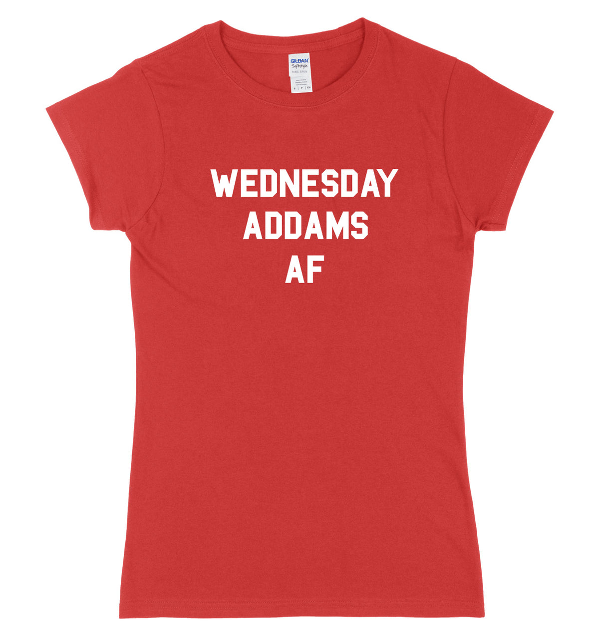 Wednesday Addams AF Womens Ladies Slim Fit Halloween T-Shirt