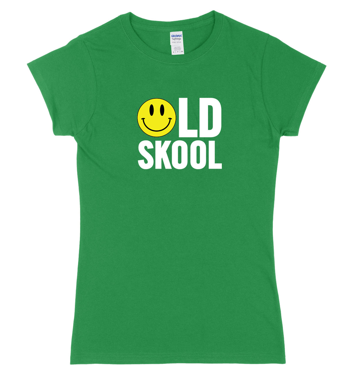 Old Skool Smiley Womens Ladies Slim Fit T-Shirt