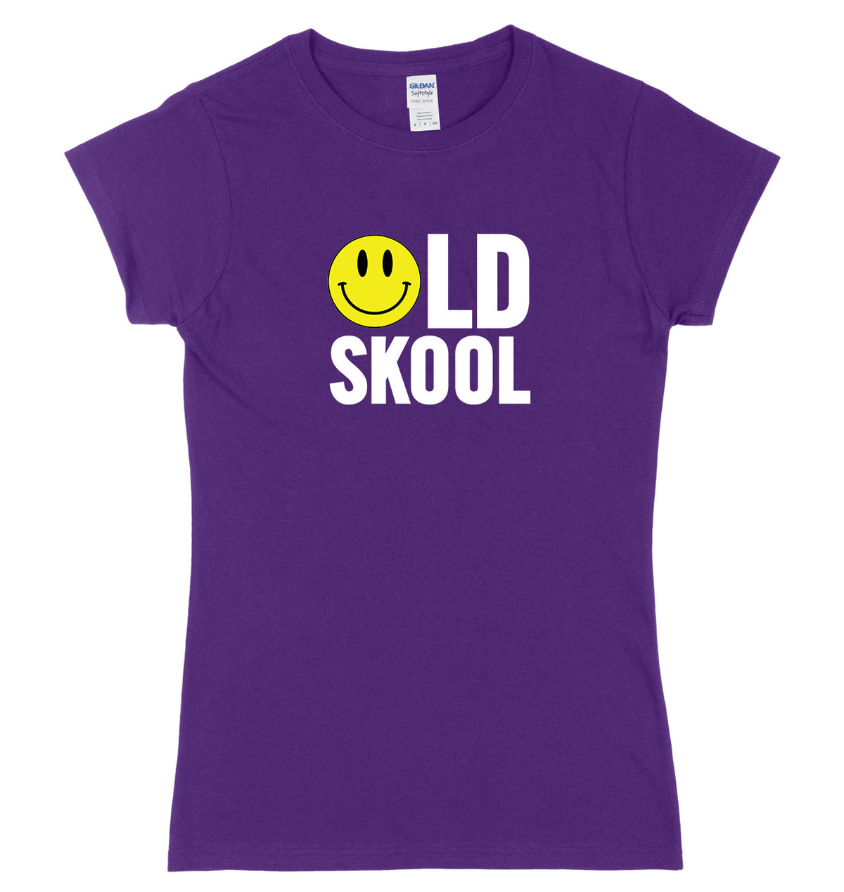 Old Skool Smiley Womens Ladies Slim Fit T-Shirt