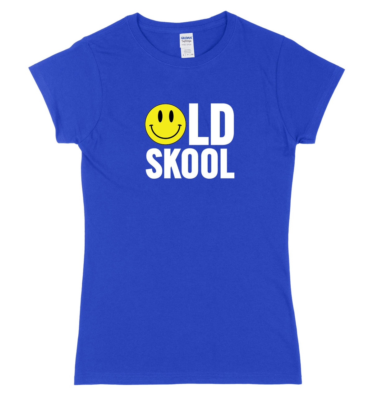 Old Skool Smiley Womens Ladies Slim Fit T-Shirt