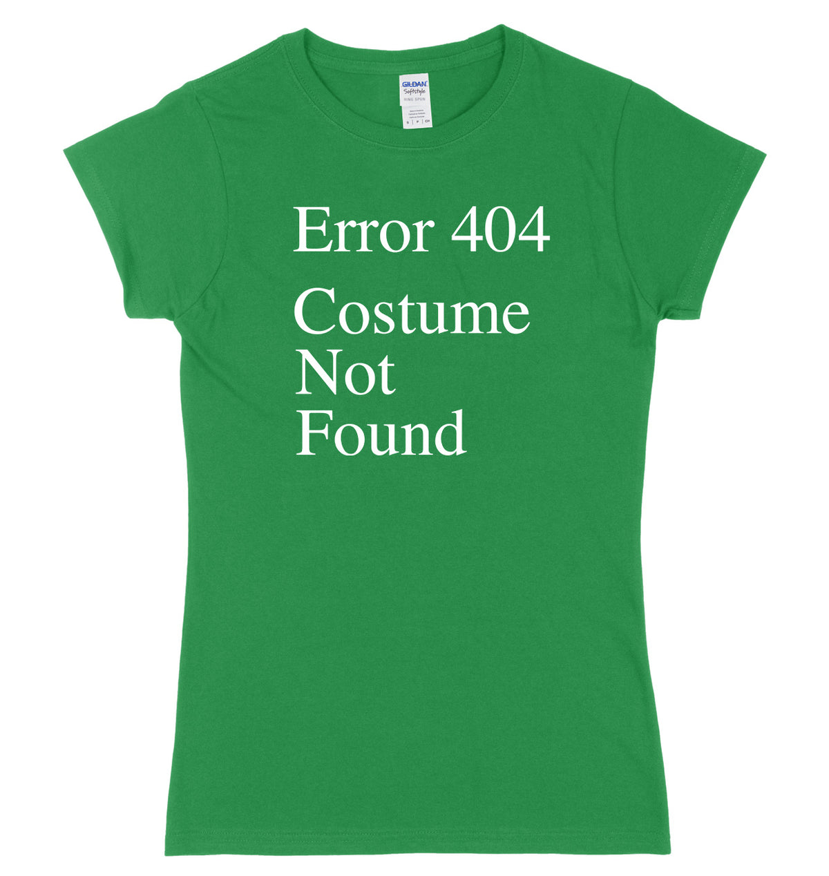 Error 404 Costume Not Found Womens Ladies Slim Fit Halloween T-Shirt