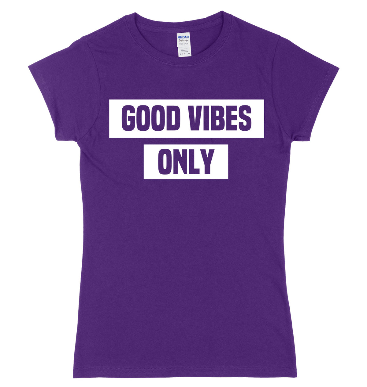 Good Vibes Only Womens Ladies Slim Fit T-Shirt