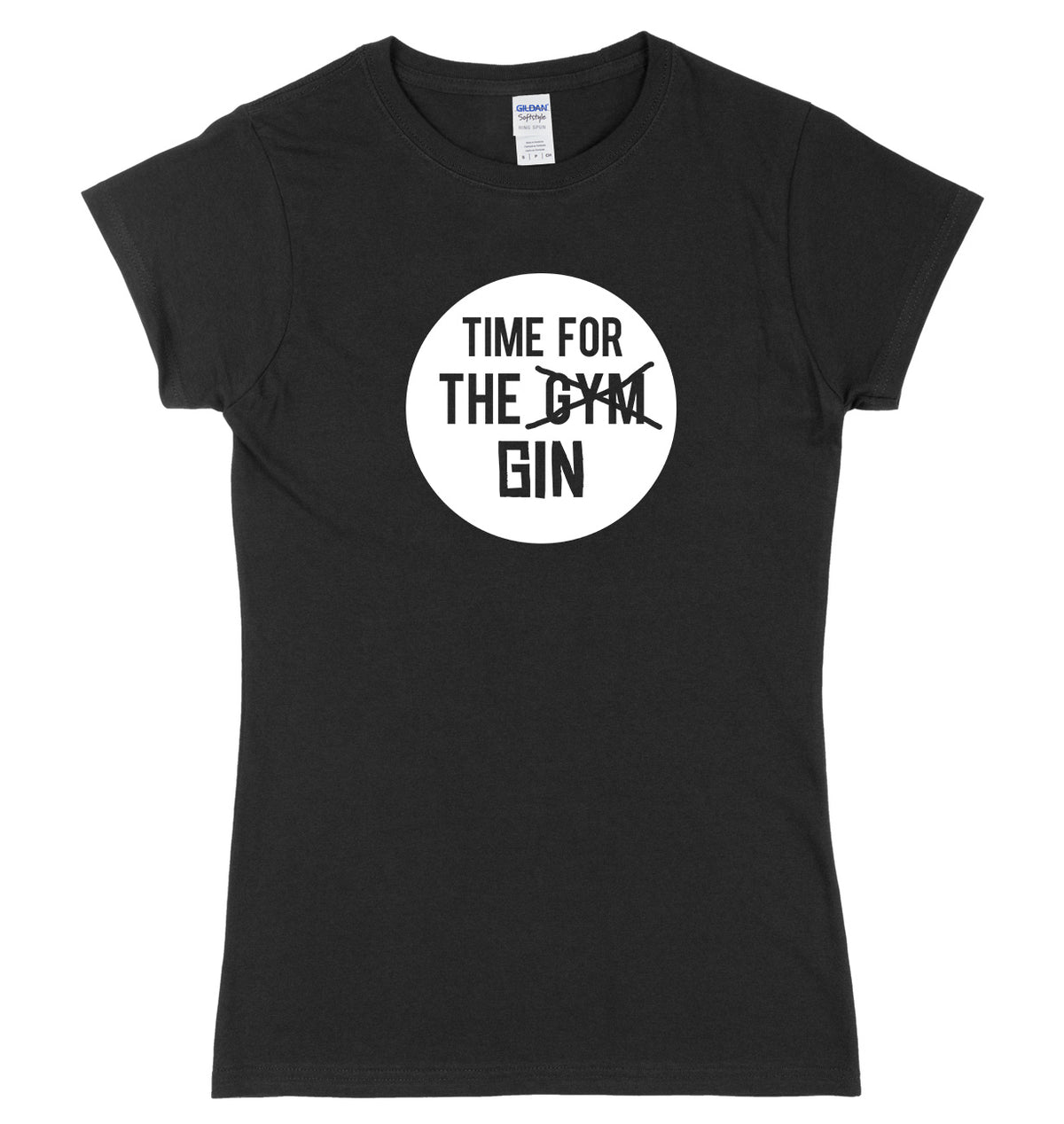 Time For The Gin Womens Ladies Slim Fit T-Shirt