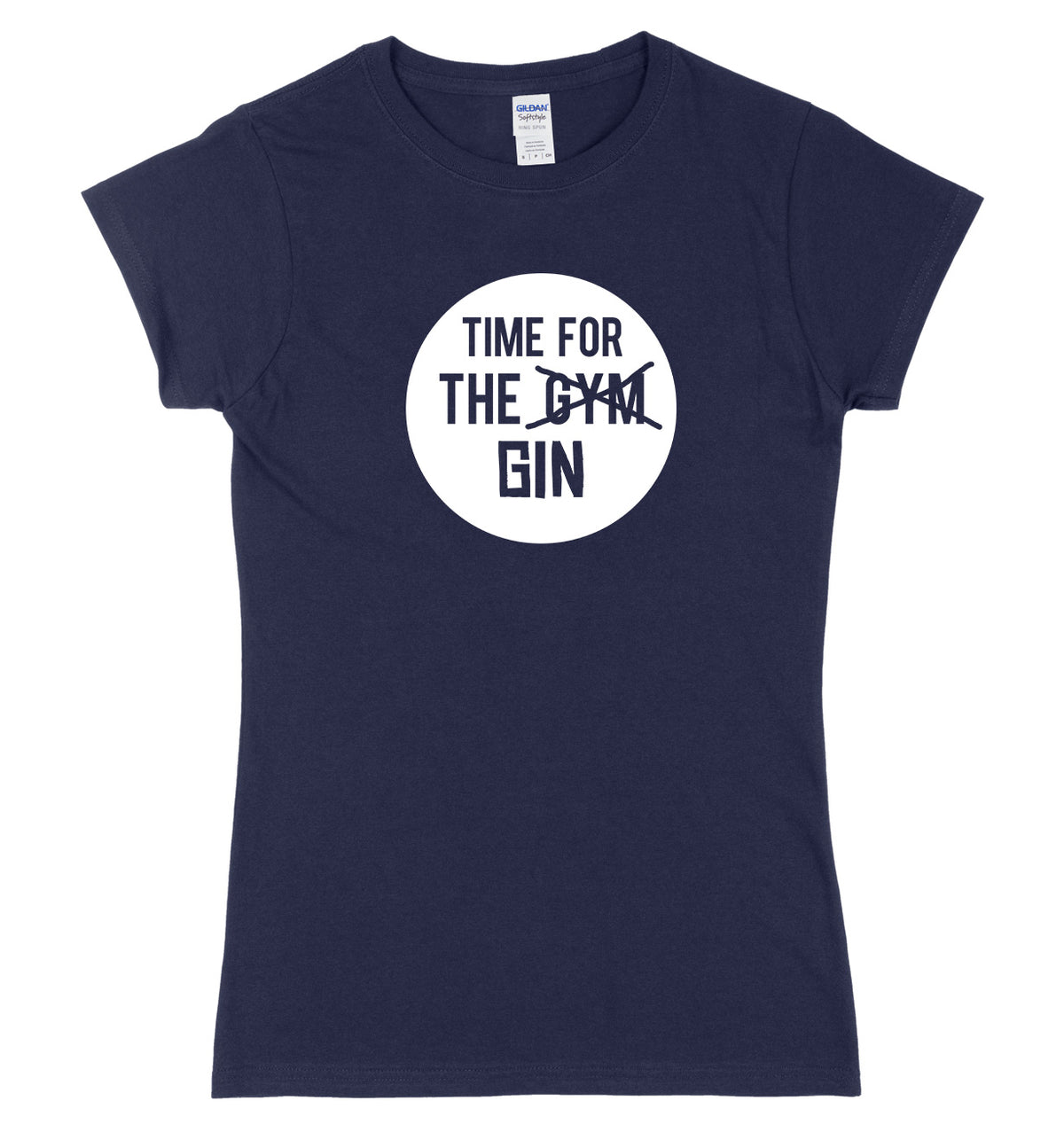 Time For The Gin Womens Ladies Slim Fit T-Shirt