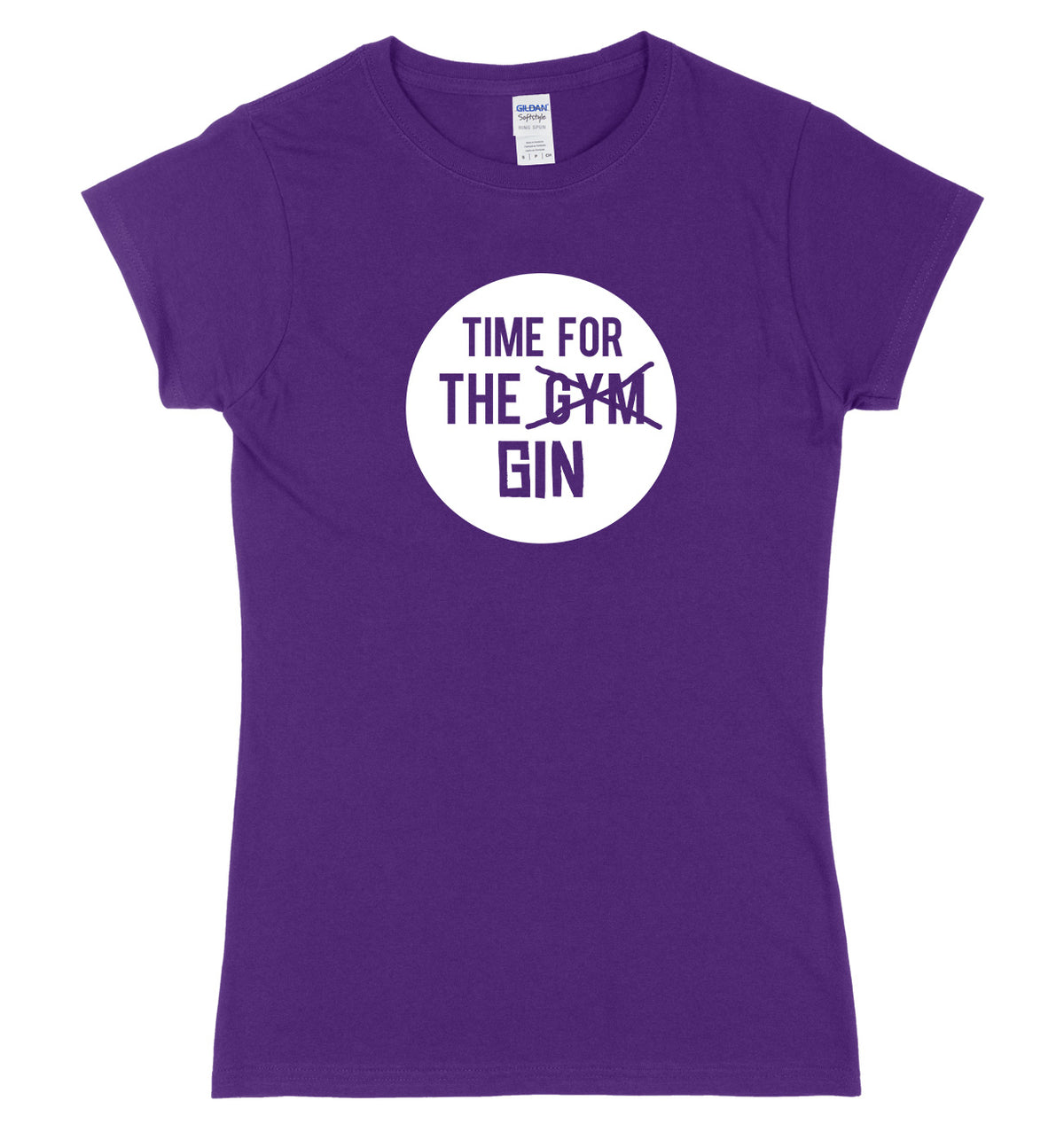 Time For The Gin Womens Ladies Slim Fit T-Shirt