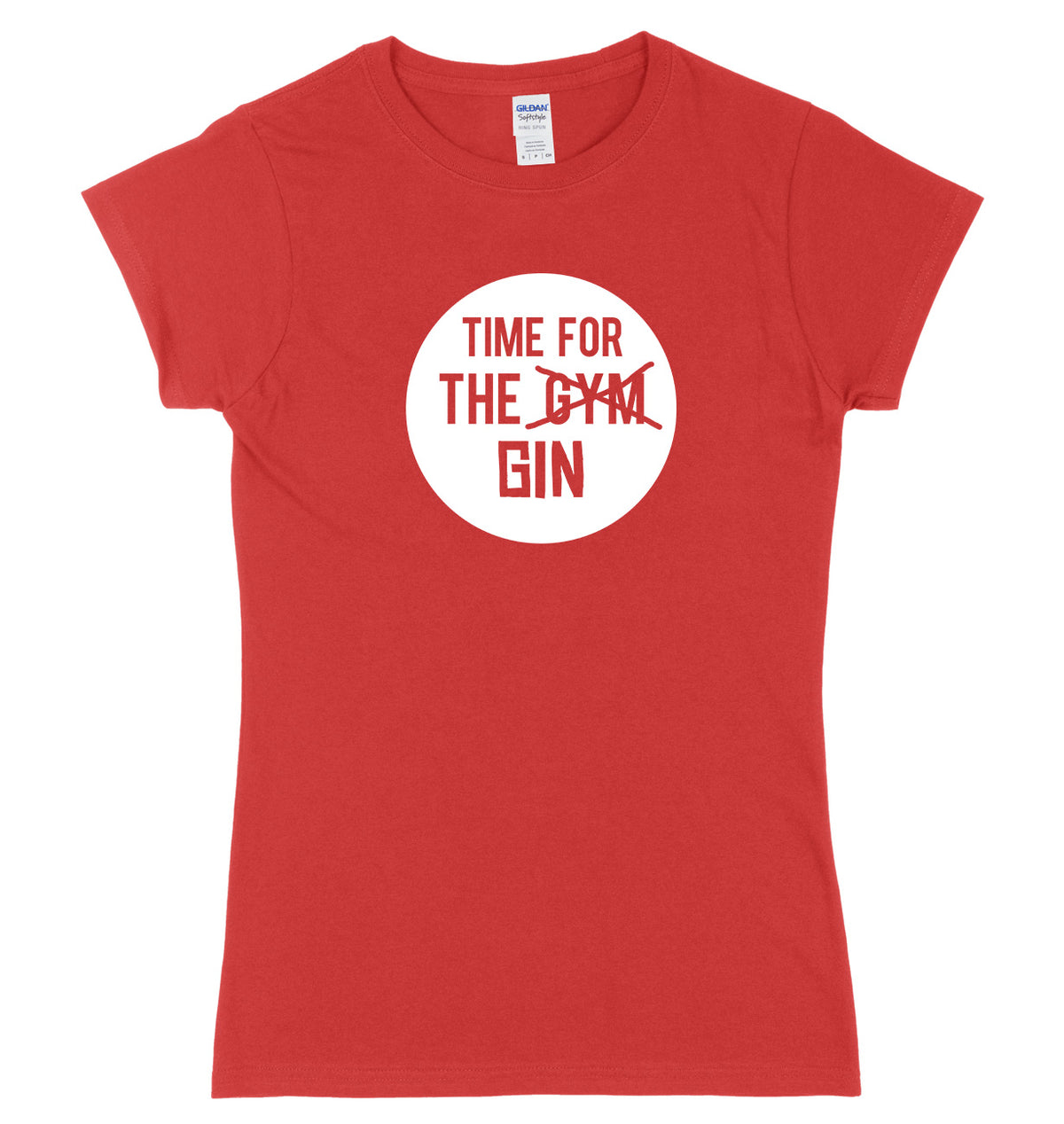 Time For The Gin Womens Ladies Slim Fit T-Shirt