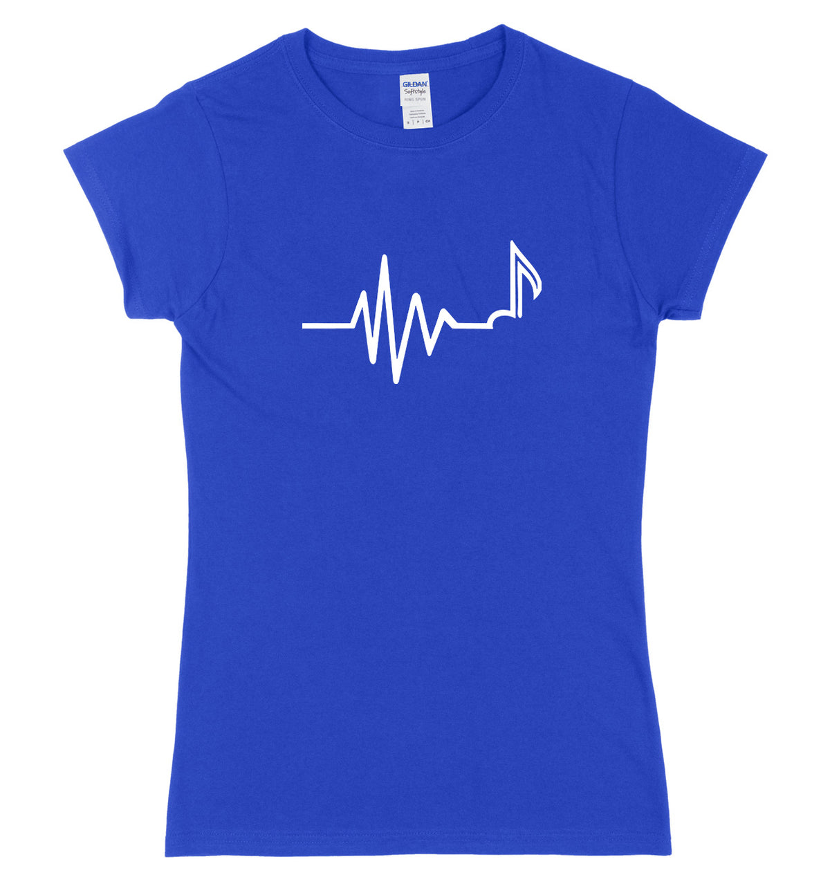 Music Heartbeat Womens Ladies Slim Fit T-Shirt