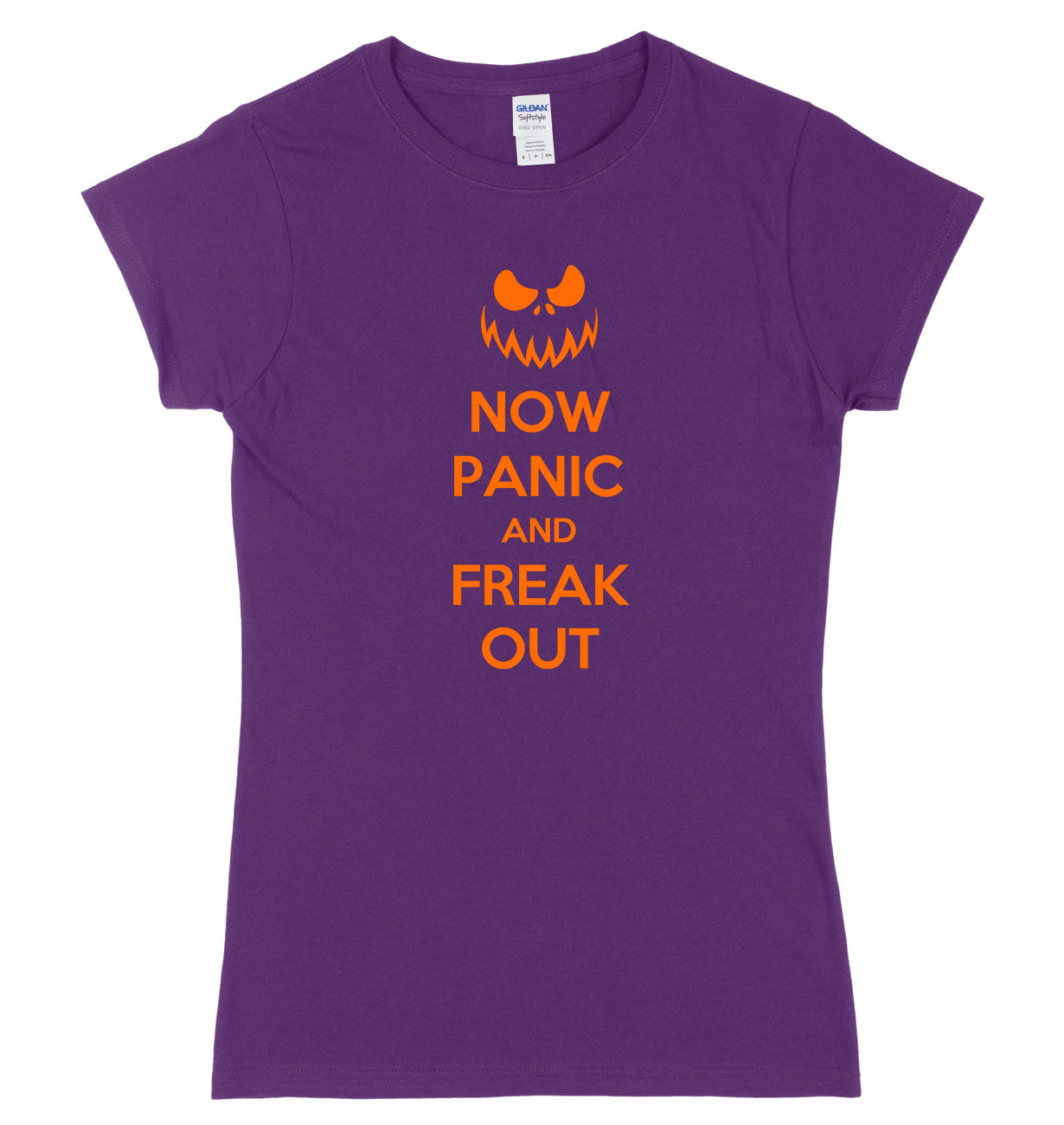 Now Panic And Freak Out Womens Ladies Slim Fit Halloween T-Shirt