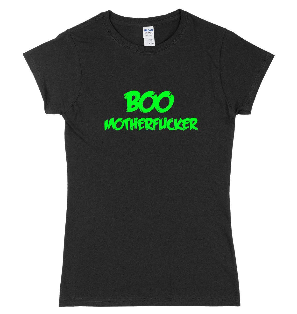 BOO Motherf*cker Womens Ladies Slim Fit Halloween T-Shirt