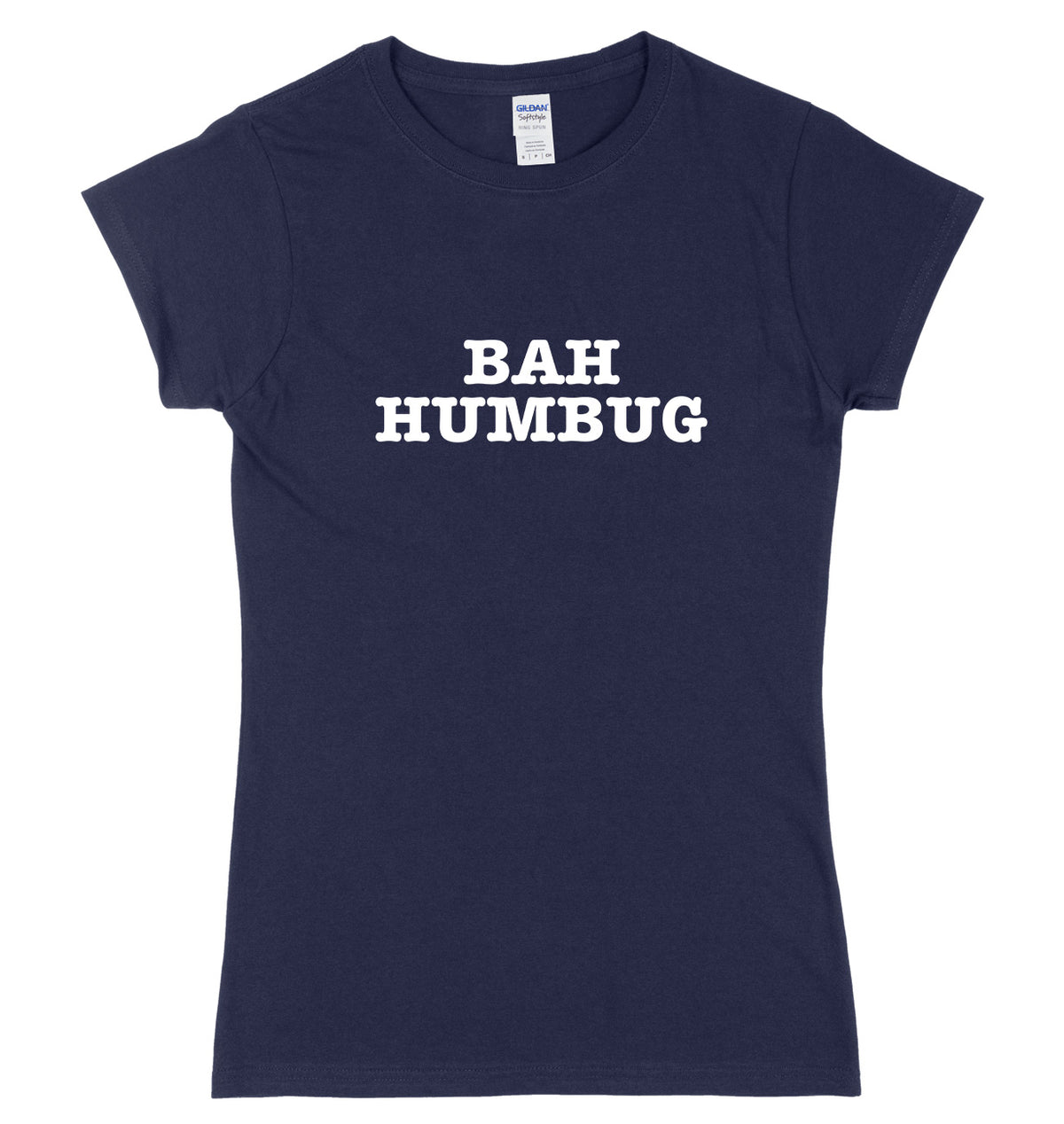 Bah Humbug Womens Ladies Slim Fit Christmas T-Shirt