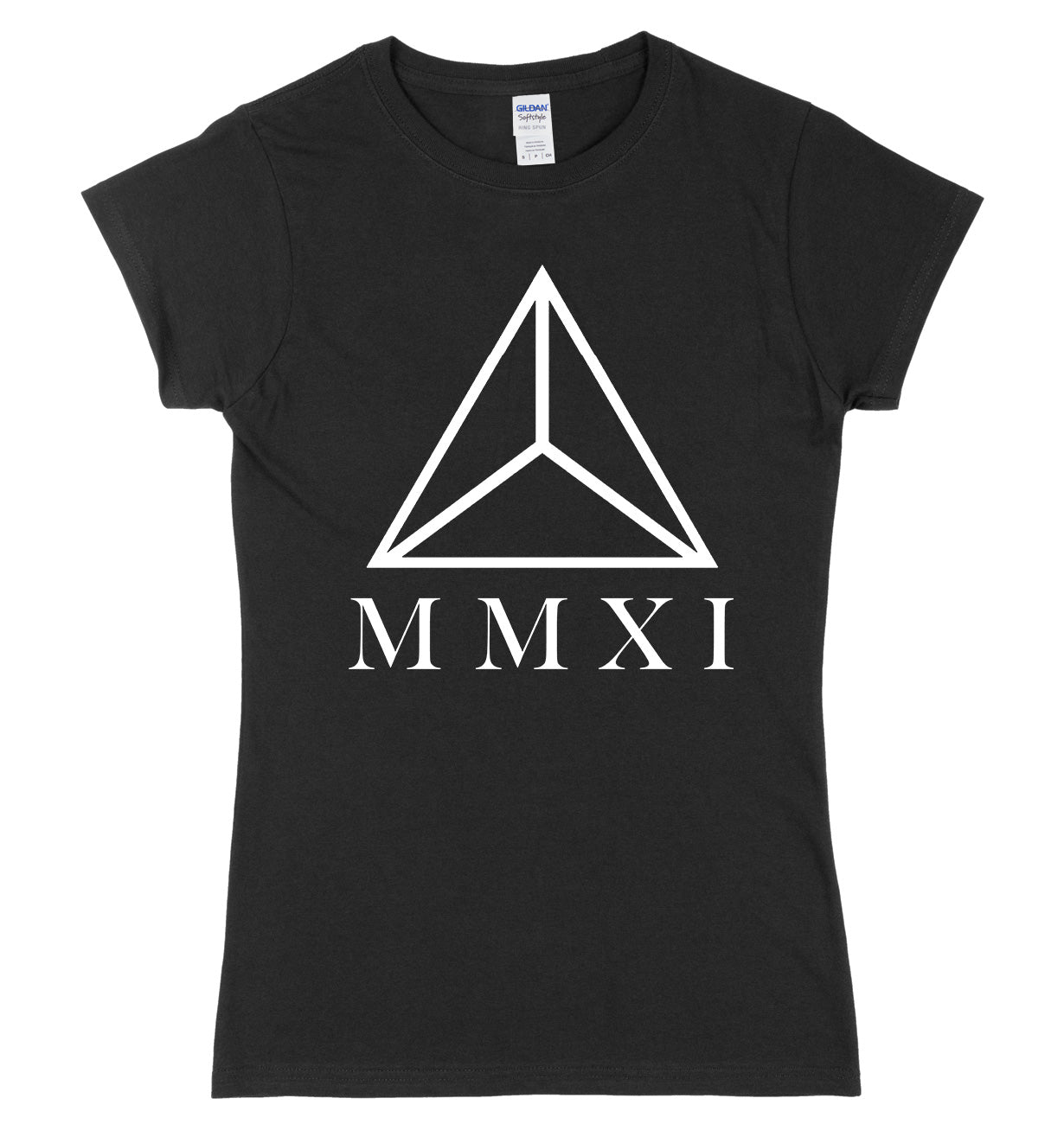 MMXI Roman Numerals Triangle Womens Ladies Slim Fit T-Shirt