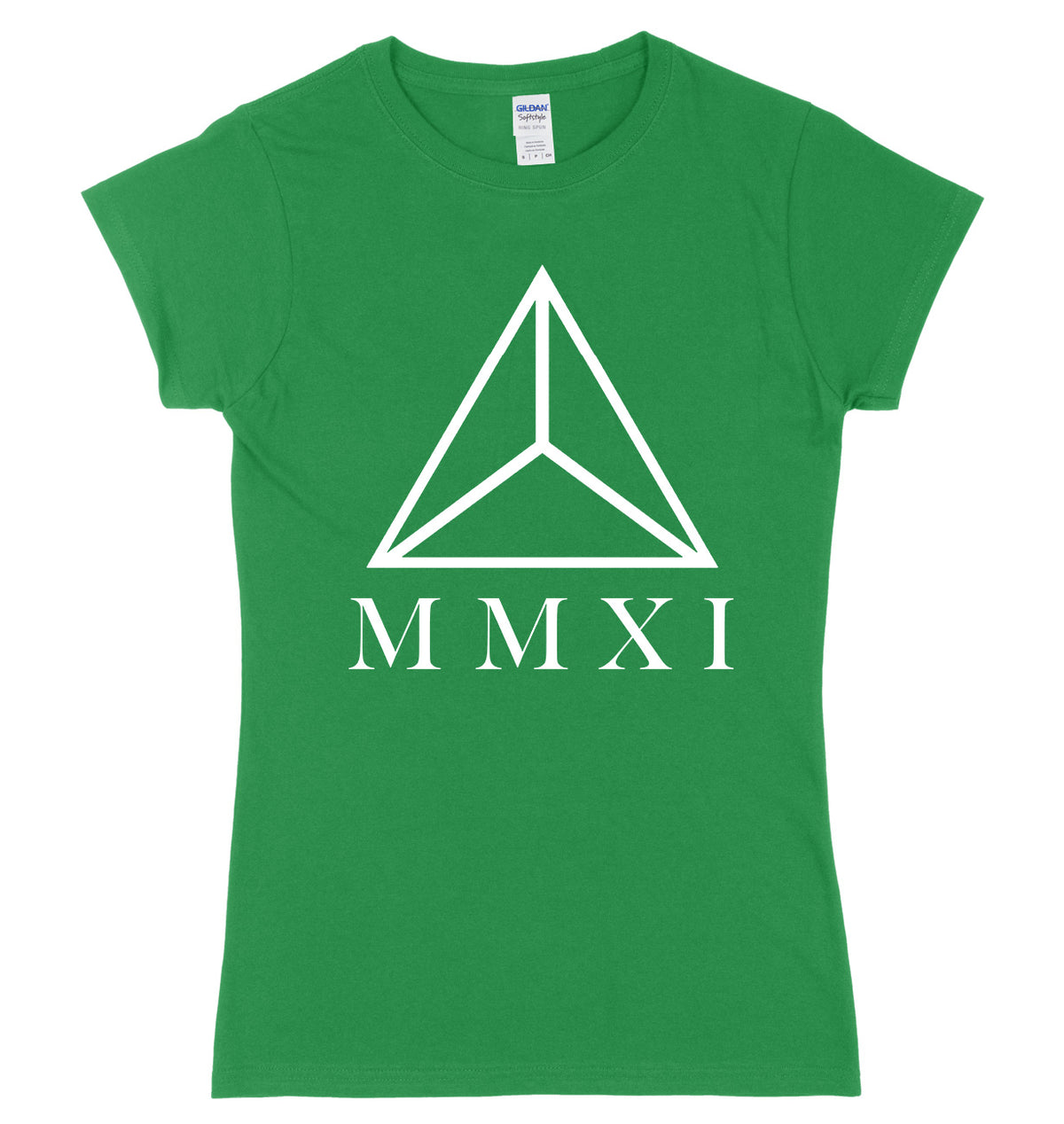 MMXI Roman Numerals Triangle Womens Ladies Slim Fit T-Shirt