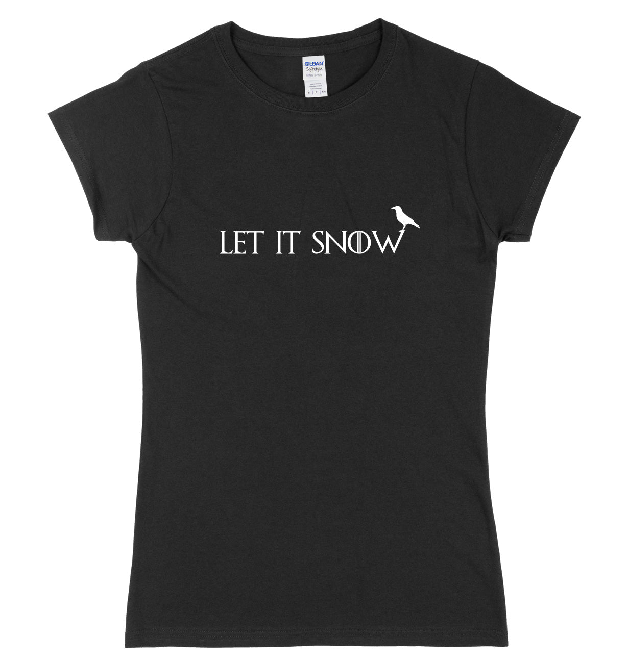 Let It Snow Womens Ladies Slim Fit Christmas T-Shirt