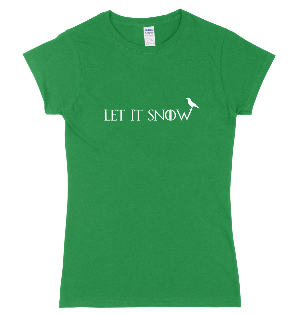 Let It Snow Womens Ladies Slim Fit Christmas T-Shirt