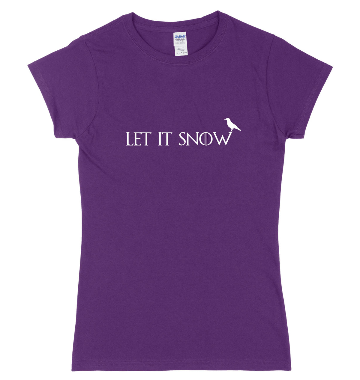 Let It Snow Womens Ladies Slim Fit Christmas T-Shirt
