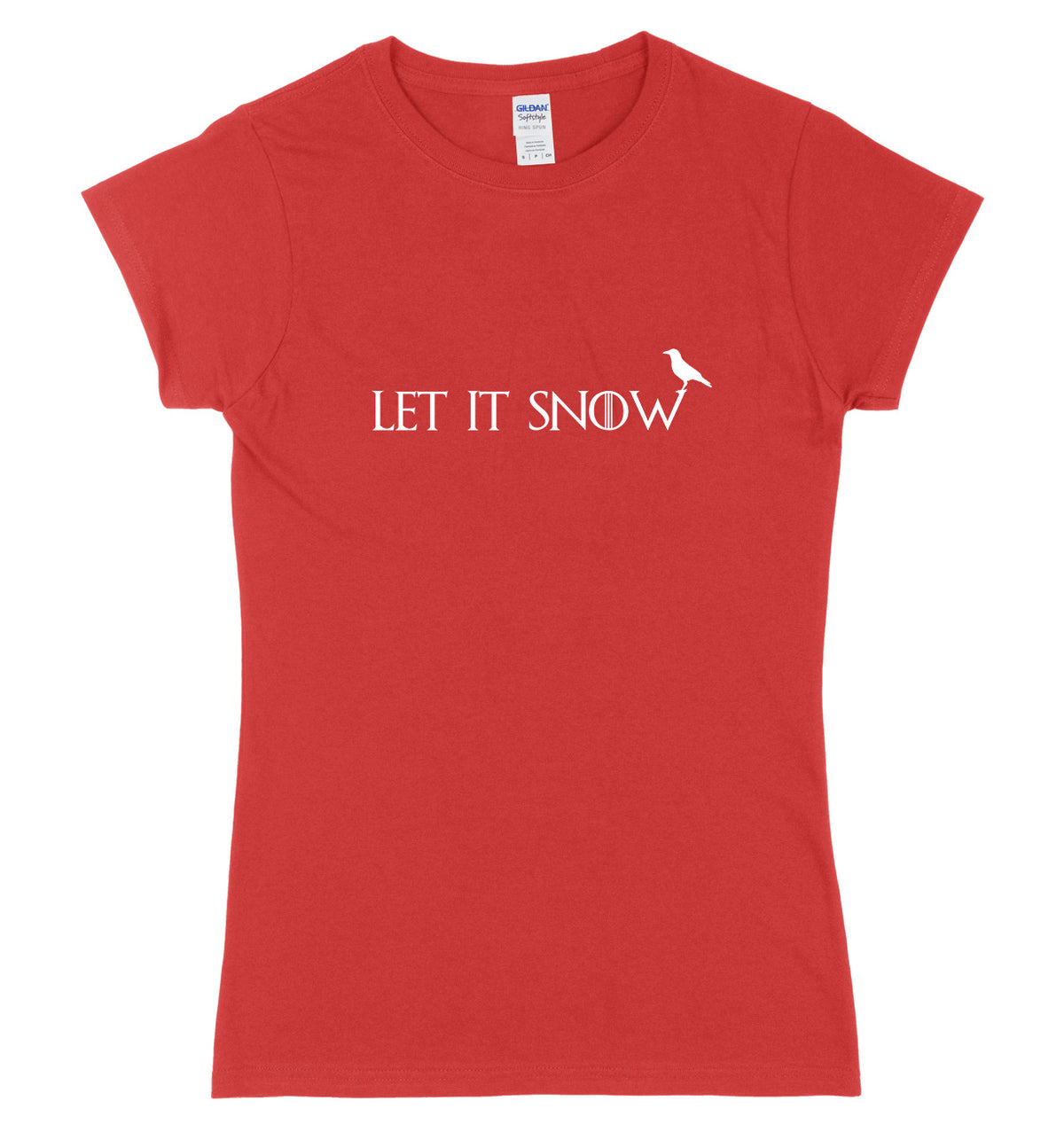 Let It Snow Womens Ladies Slim Fit Christmas T-Shirt