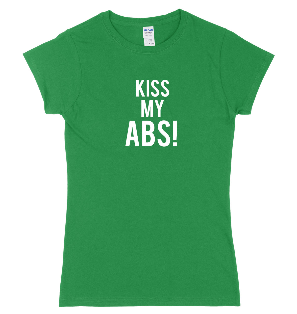 Kiss My Abs! Womens Ladies Slim Fit T-Shirt