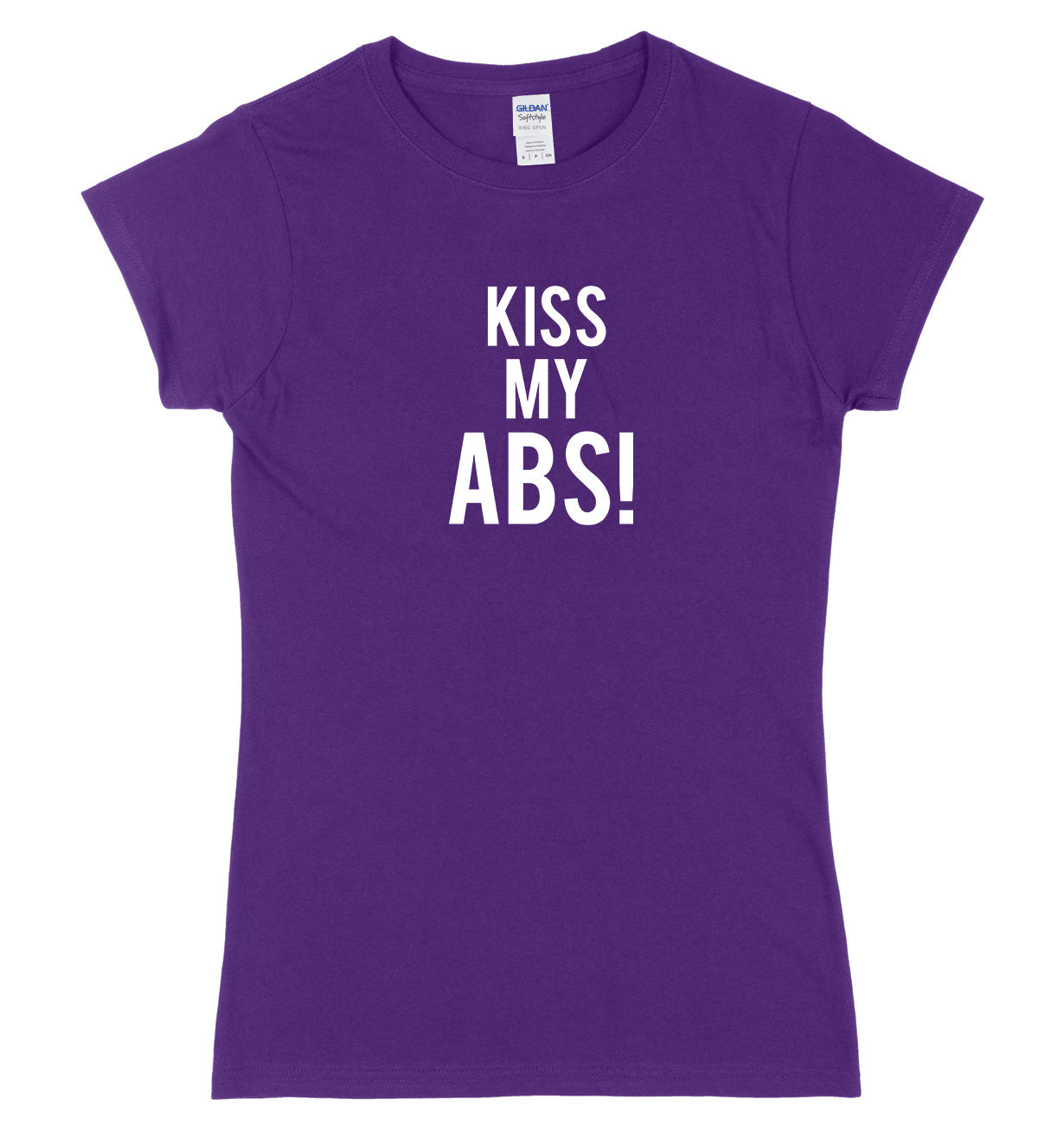 Kiss My Abs! Womens Ladies Slim Fit T-Shirt