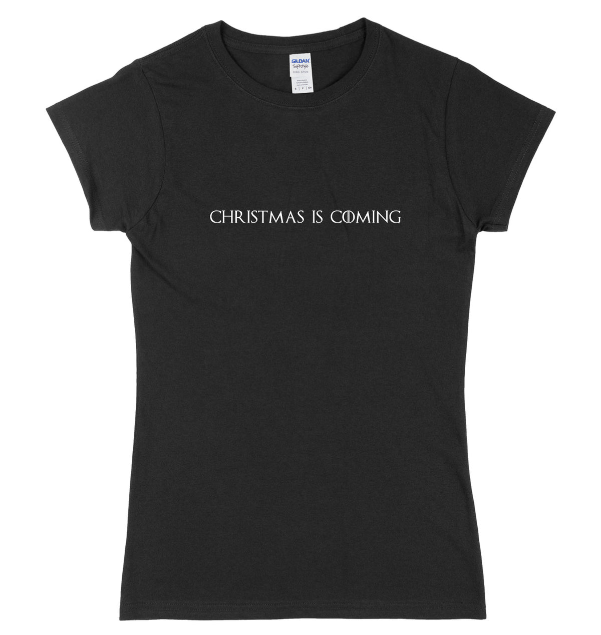 Christmas Is Coming Womens Ladies Slim Fit Christmas T-Shirt