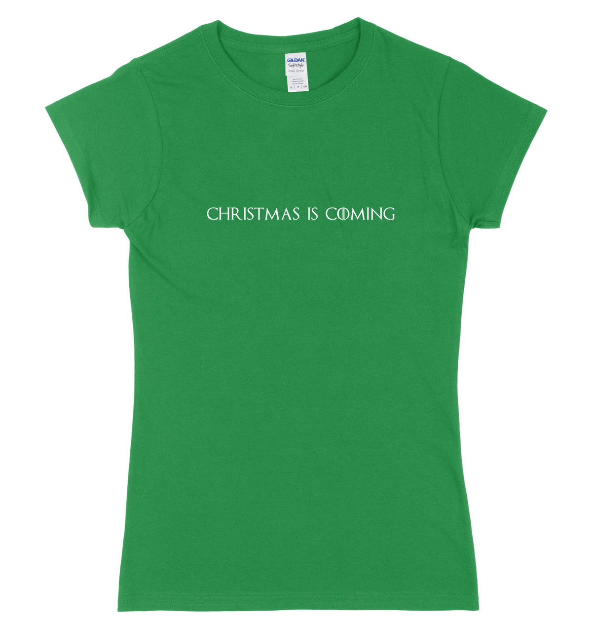 Christmas Is Coming Womens Ladies Slim Fit Christmas T-Shirt