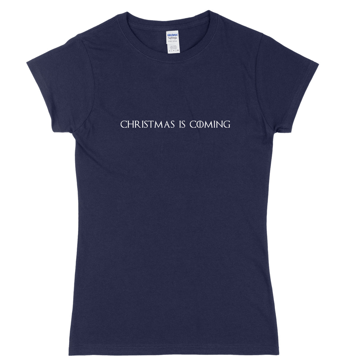Christmas Is Coming Womens Ladies Slim Fit Christmas T-Shirt