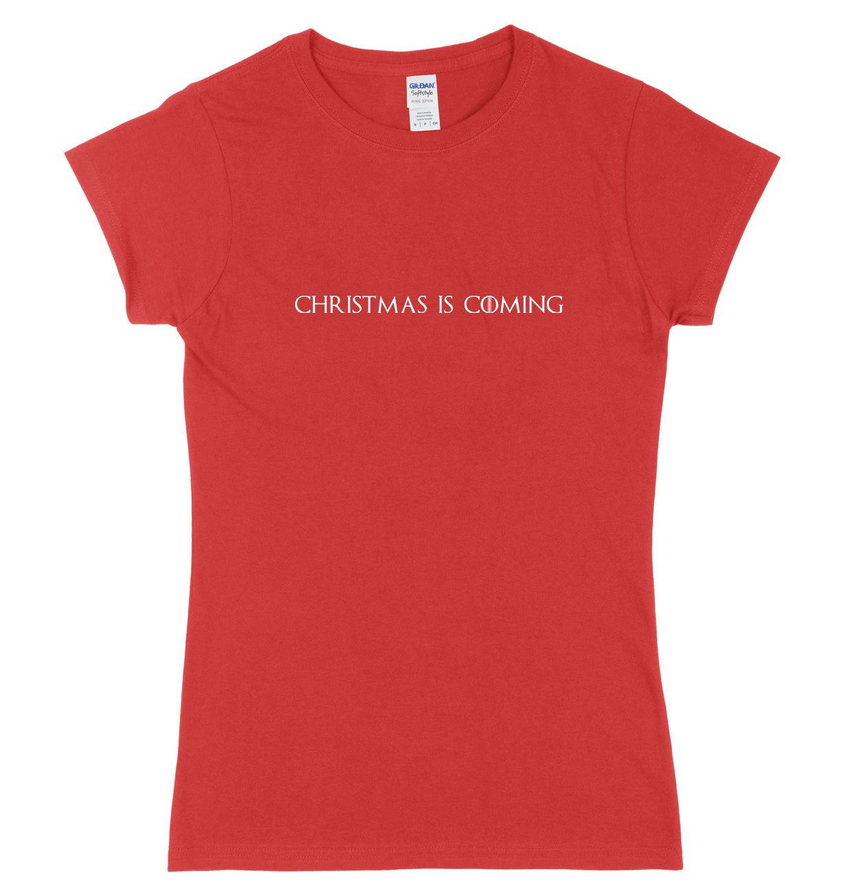 Christmas Is Coming Womens Ladies Slim Fit Christmas T-Shirt
